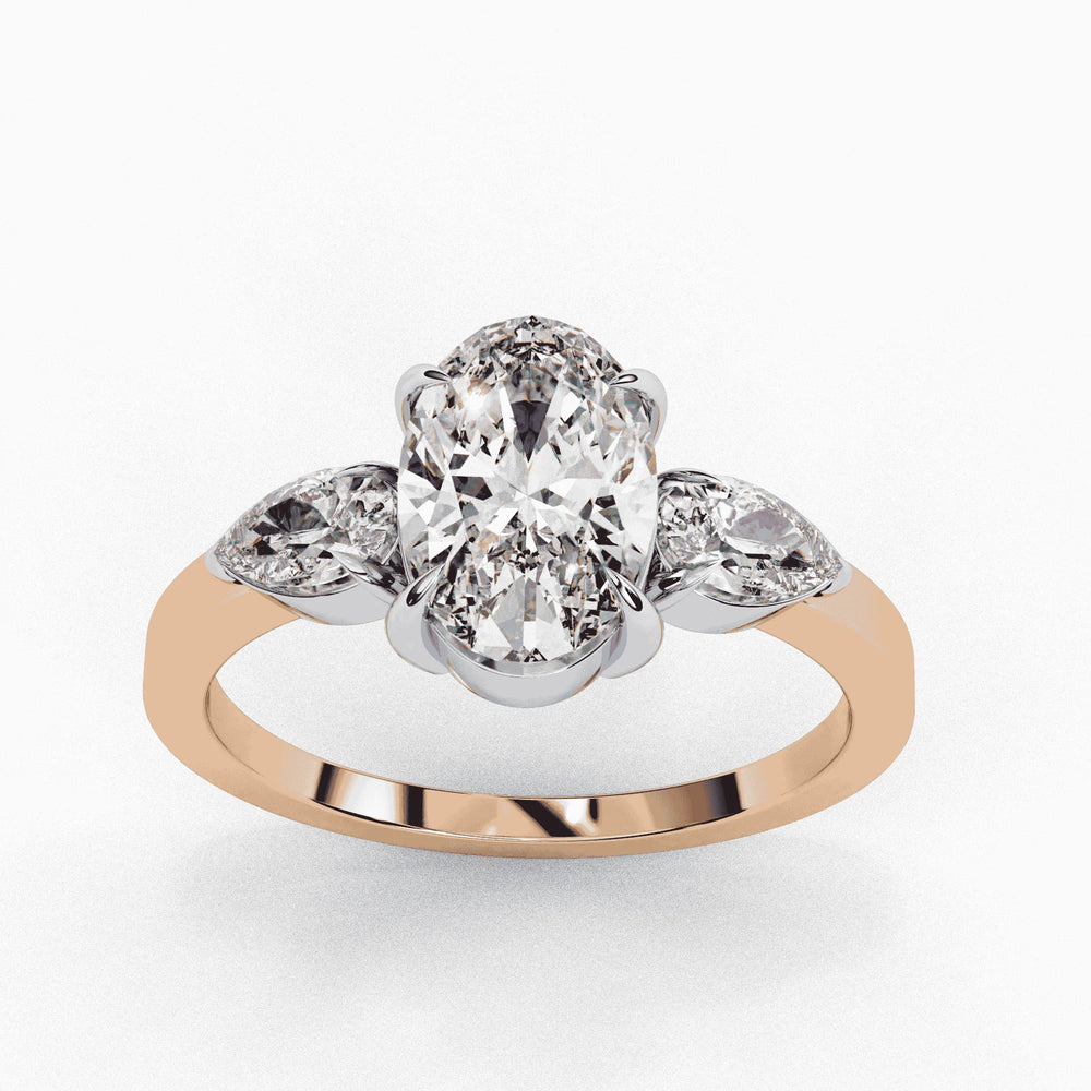 Diamond Engagement Ring | Oval Three Stone | Ozziva