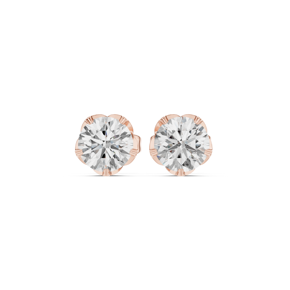 Diamond Stud Earrings | Minimal Diamond Studs | Ozziva