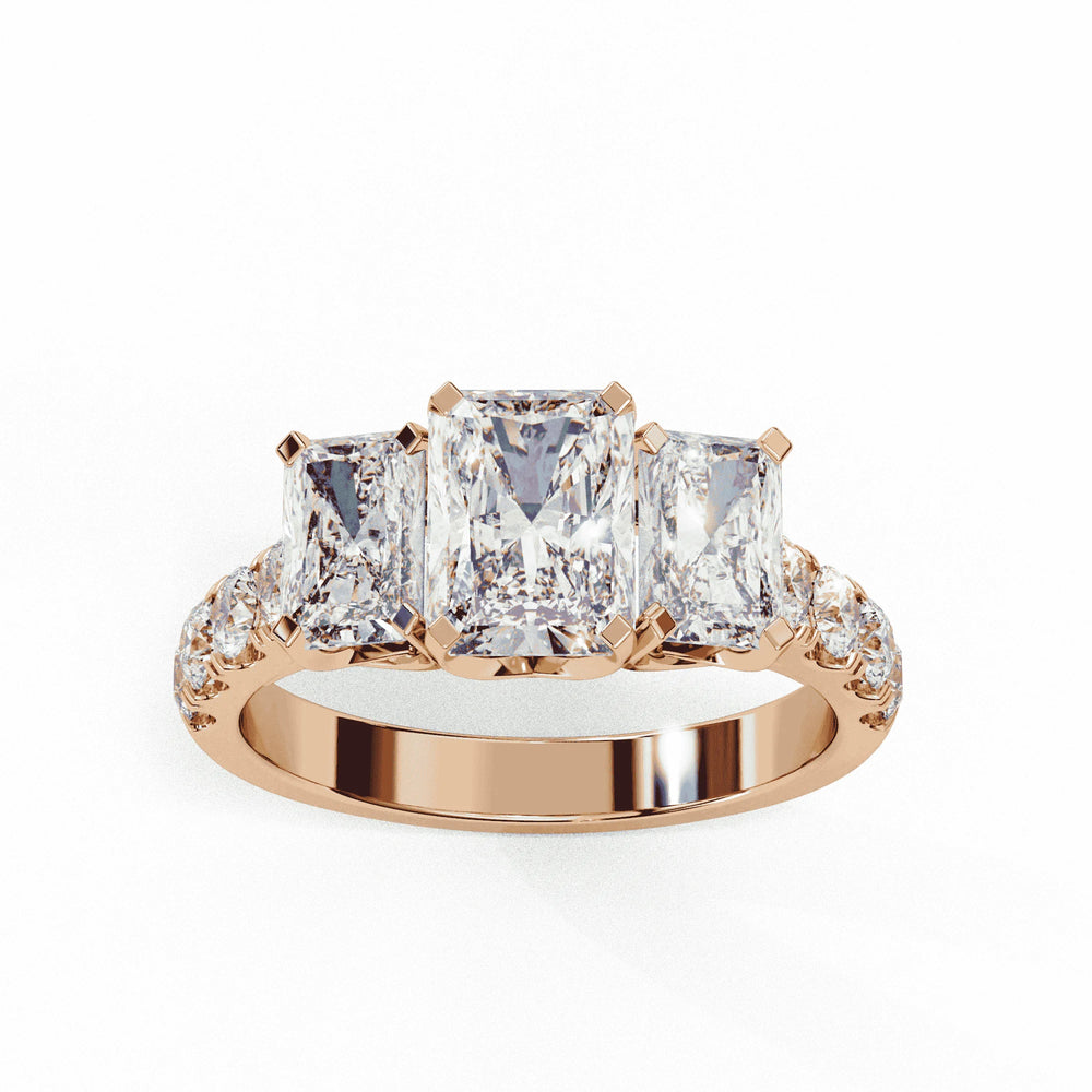 Diamond Ring for Women | Radiant Accent Ring | Ozziva