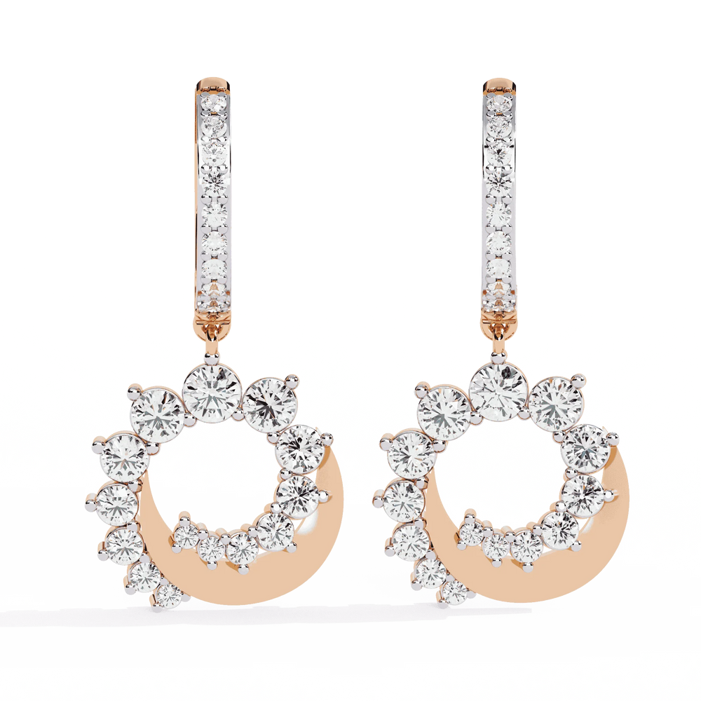 Diamond Hoop Earrings | Elegant Hoops | Ozziva