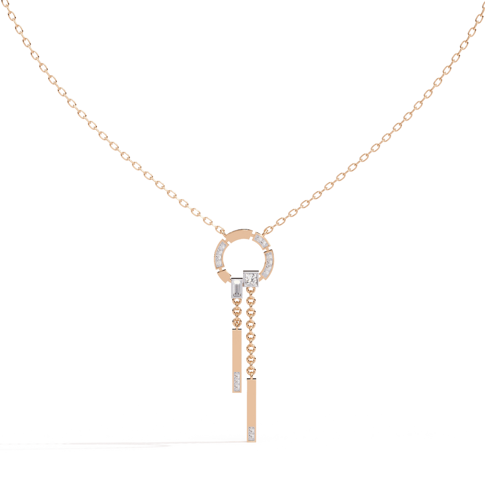 Diamond Necklace for Women | Circle Necklace | Ozziva