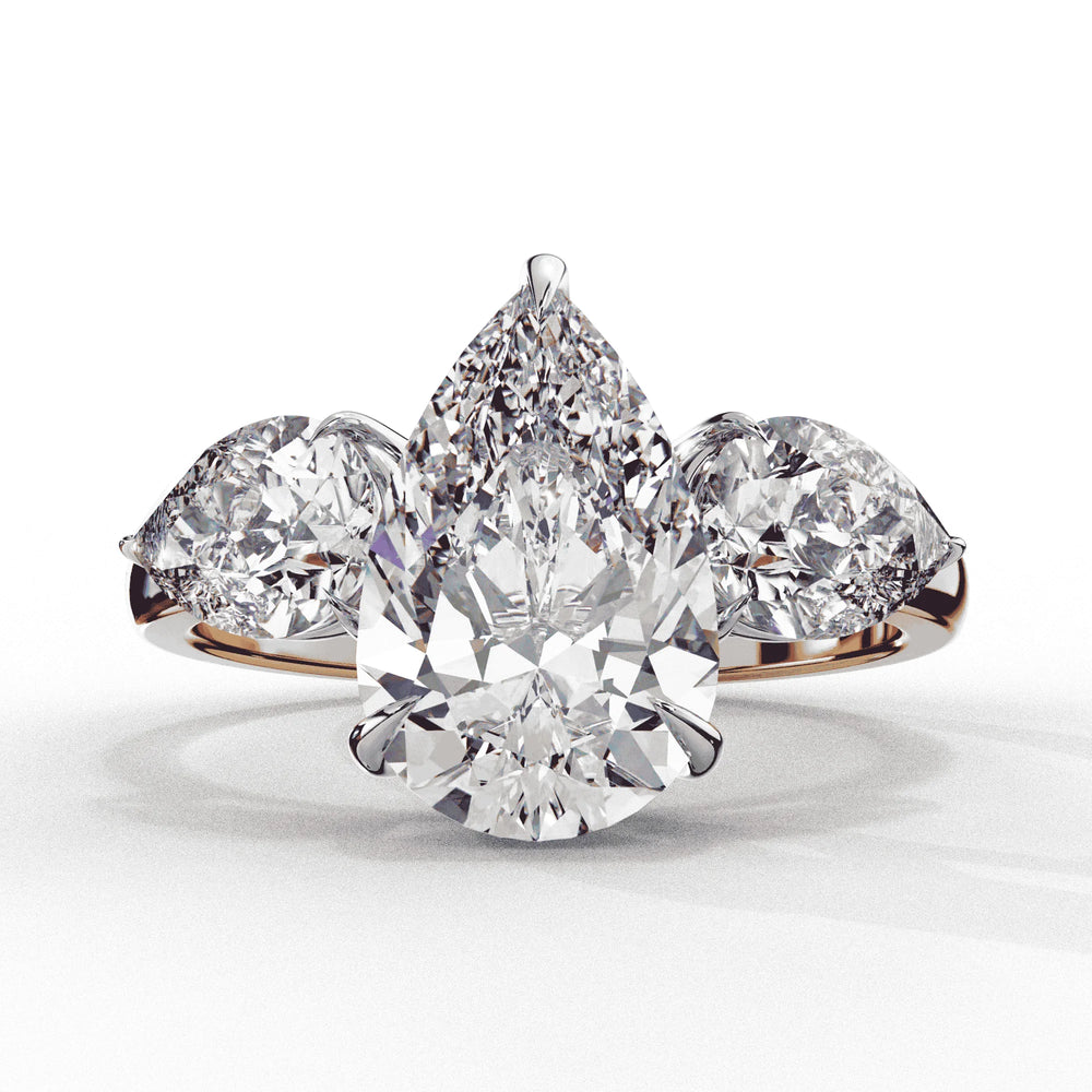 Diamond Engagement Ring | Three Stone Ring | Ozziva