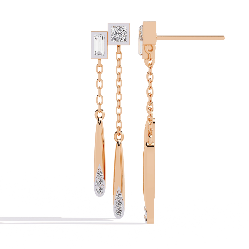 Diamond Drop Earrings | Refined Drops | Ozziva