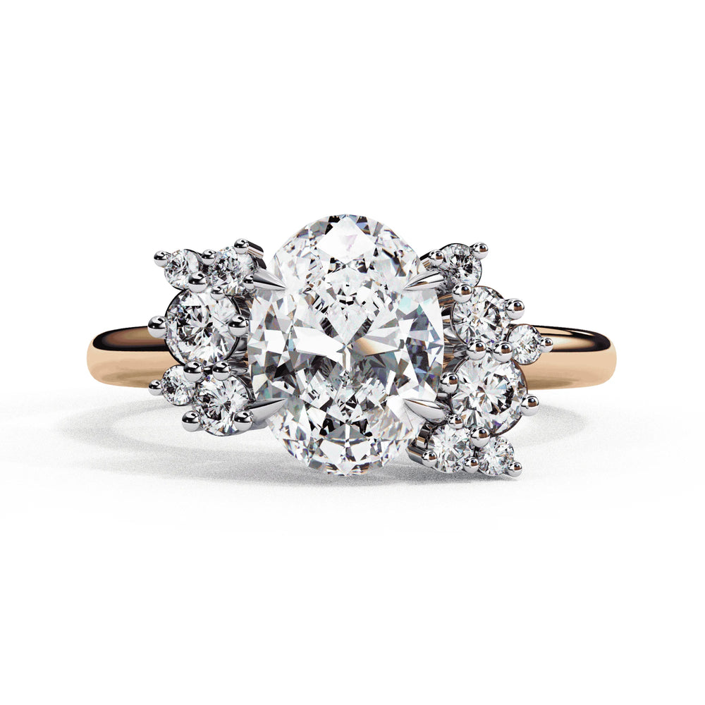 Diamond Engagement Ring | Floral Diamond Ring | Ozziva