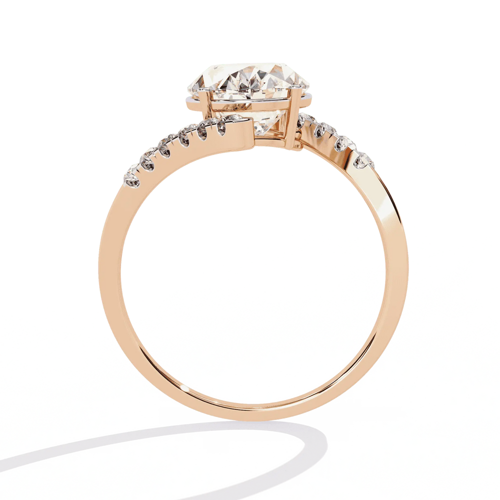 Diamond Ring for Women | Oval Bypass Ring | Ozziva
