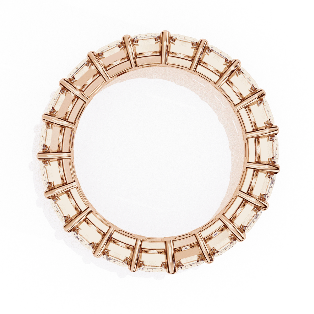 Diamond Eternity Ring | Emerald Cut Band | Ozziva