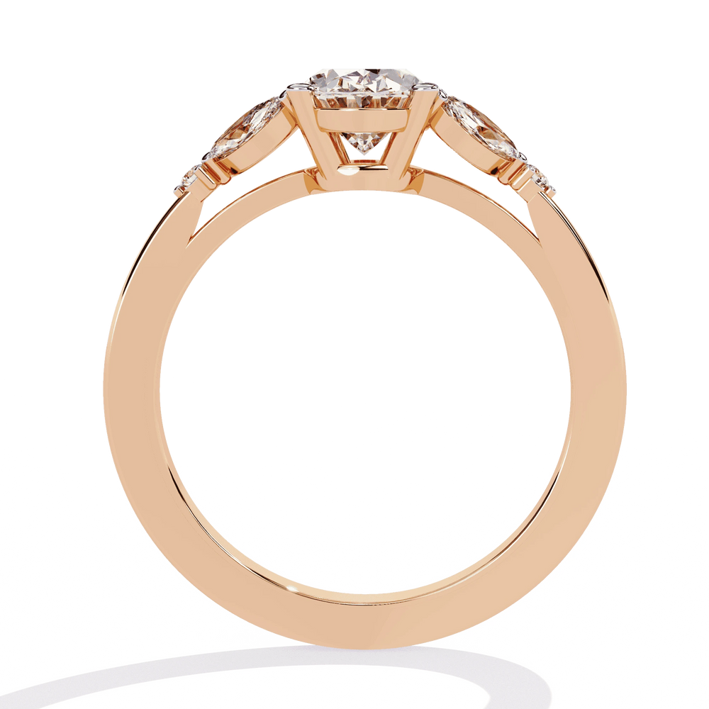 Diamond Engagement Ring | Oval Cluster Ring | Ozziva