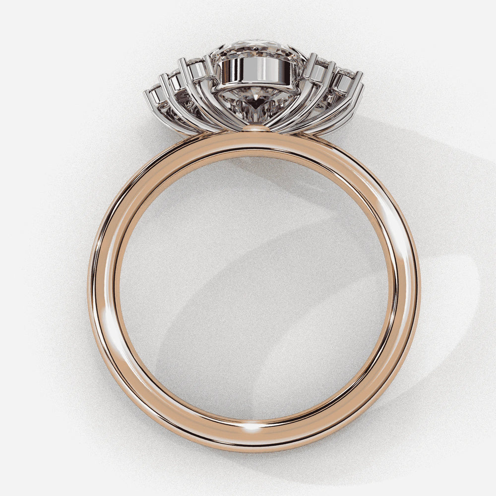 Diamond Engagement Ring | Floral Diamond Ring | Ozziva