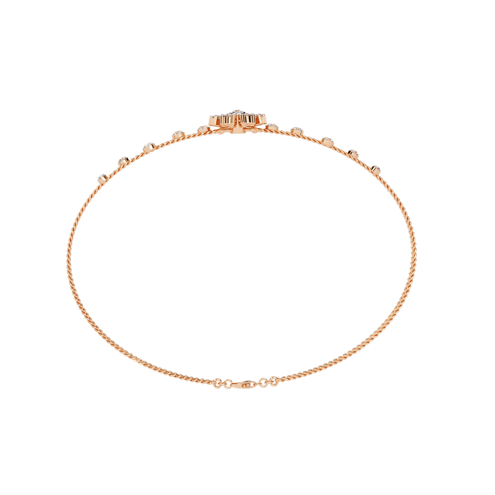 Gold Diamond Bangle for Women | Sleek Bangle | Ozziva