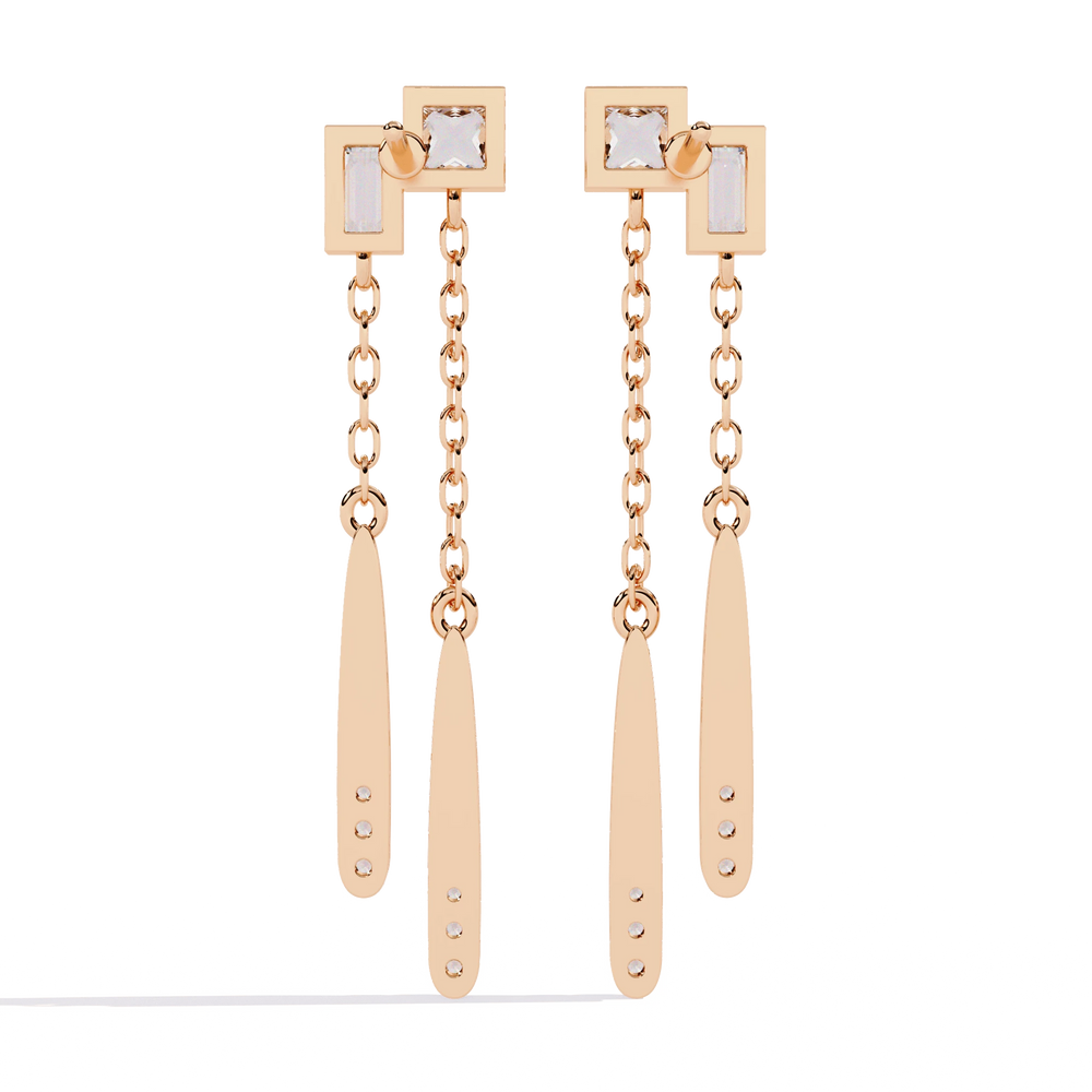 Diamond Drop Earrings | Refined Drops | Ozziva
