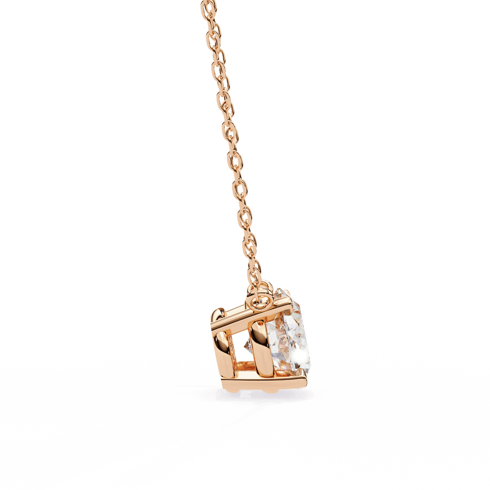 Diamond Pendant Necklace | Oval Diamond Pendant | Ozziva