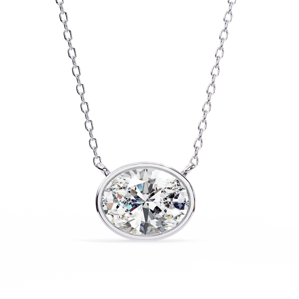 Diamond Pendant Necklace | Minimal Pendant | Ozziva