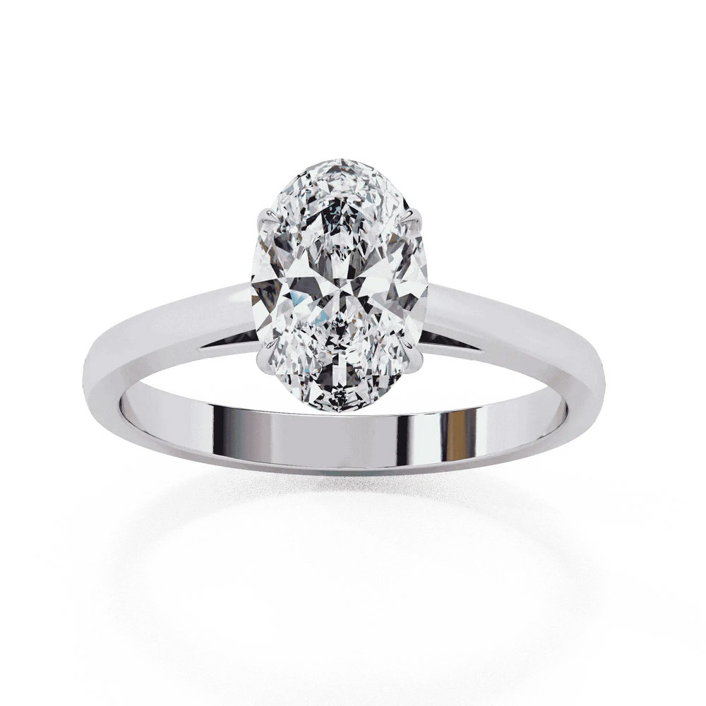 Diamond Engagement Ring | Oval Solitaire | Ozziva