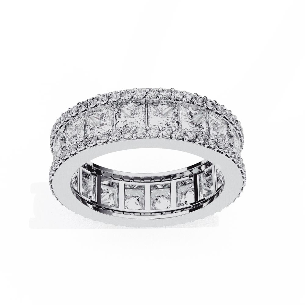 Diamond Eternity Ring | Princess Pavé Band | Ozziva