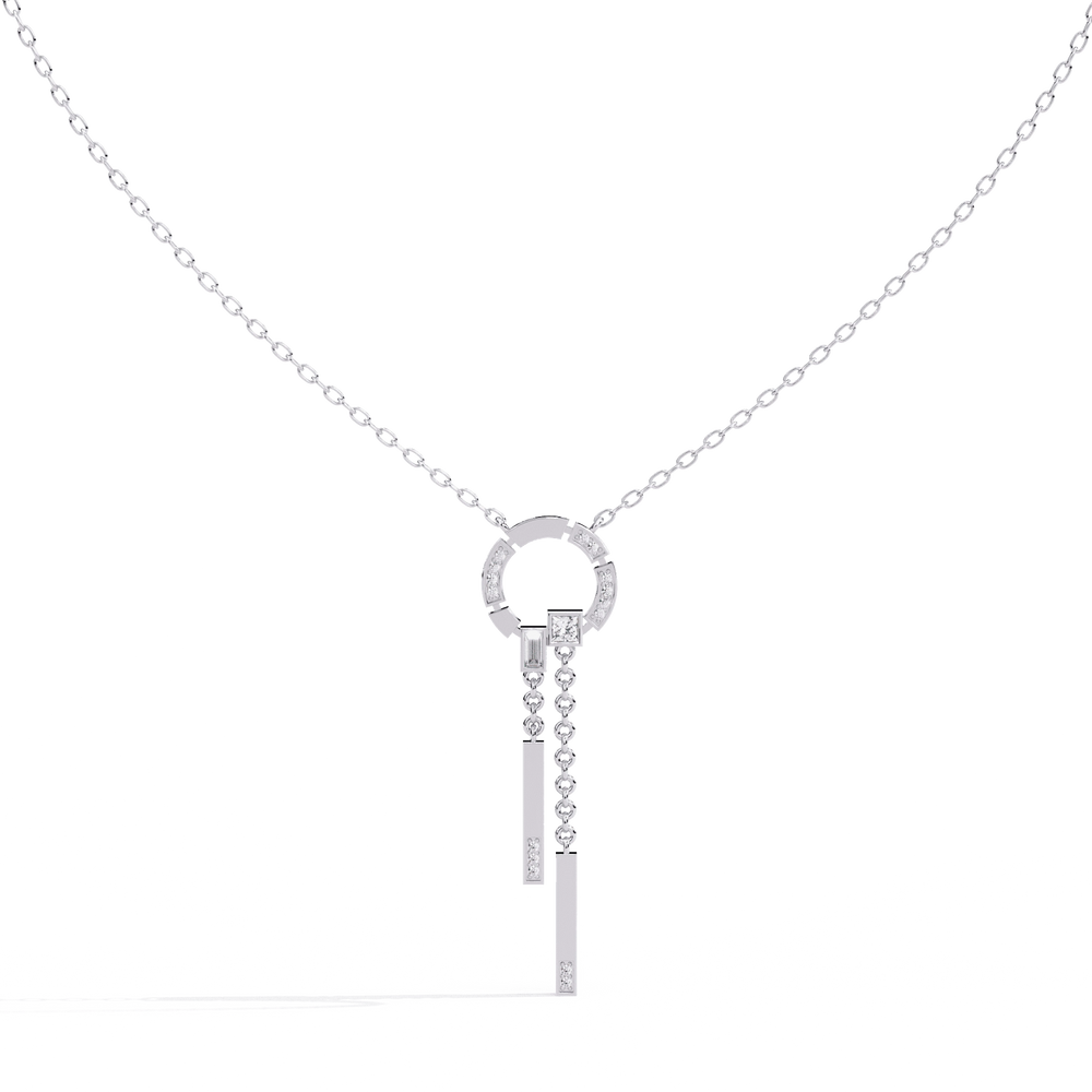 Diamond Necklace for Women | Circle Necklace | Ozziva
