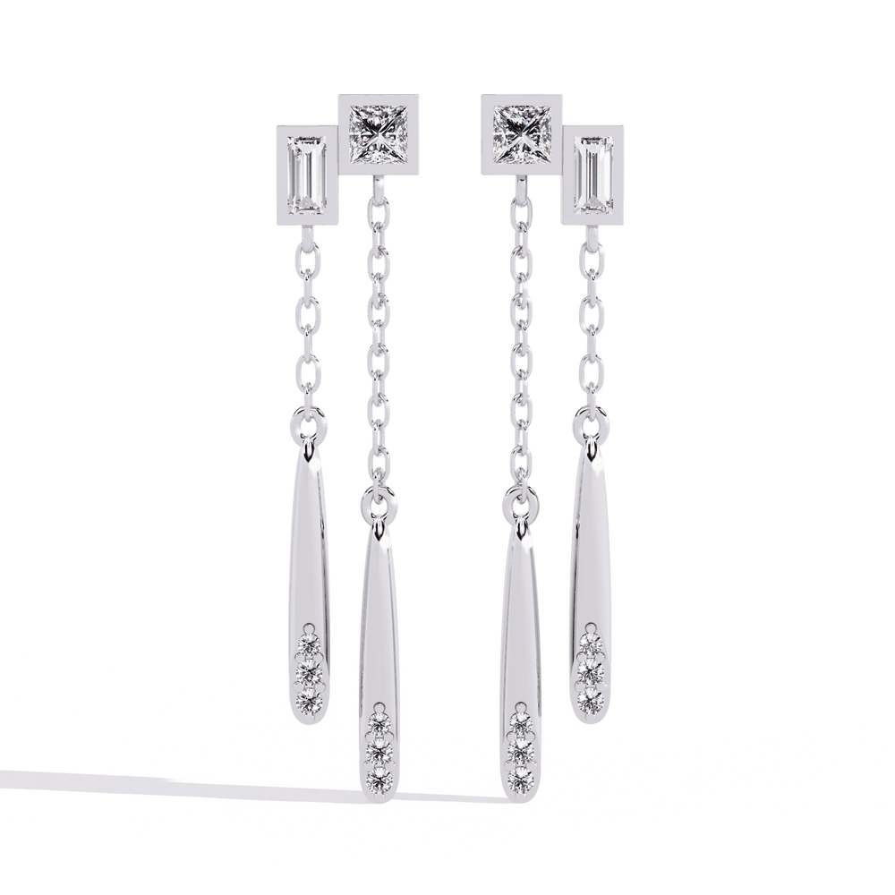 Diamond Drop Earrings | Refined Drops | Ozziva
