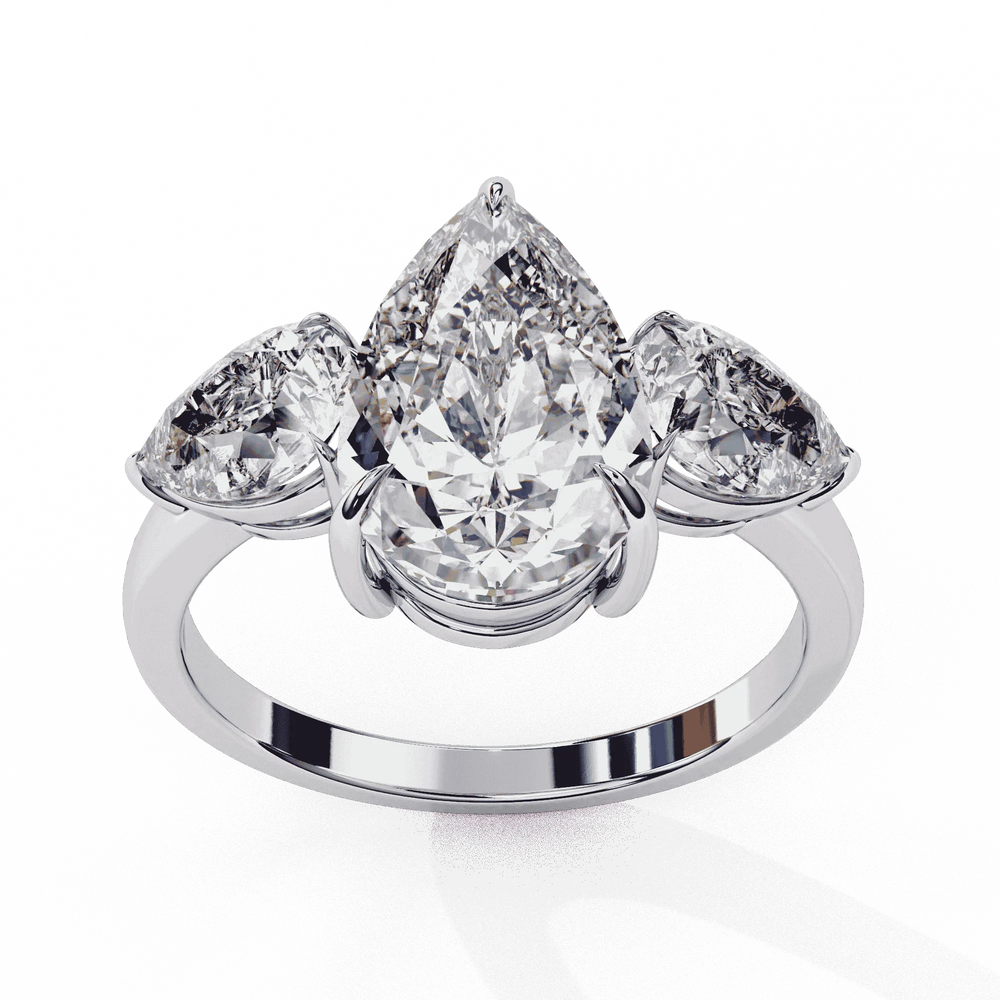 Diamond Engagement Ring | Three Stone Ring | Ozziva
