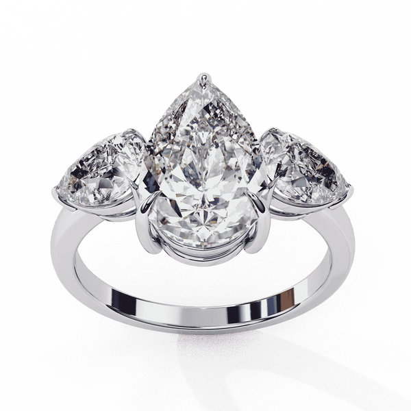 Diamond Engagement Ring | Three Stone Ring | Ozziva