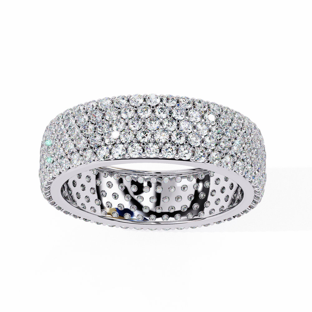 Diamond Eternity Ring | Pavé Dome Band | Ozziva