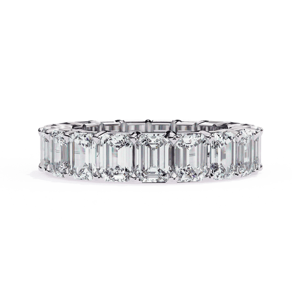 Diamond Eternity Ring | Emerald Cut Band | Ozziva