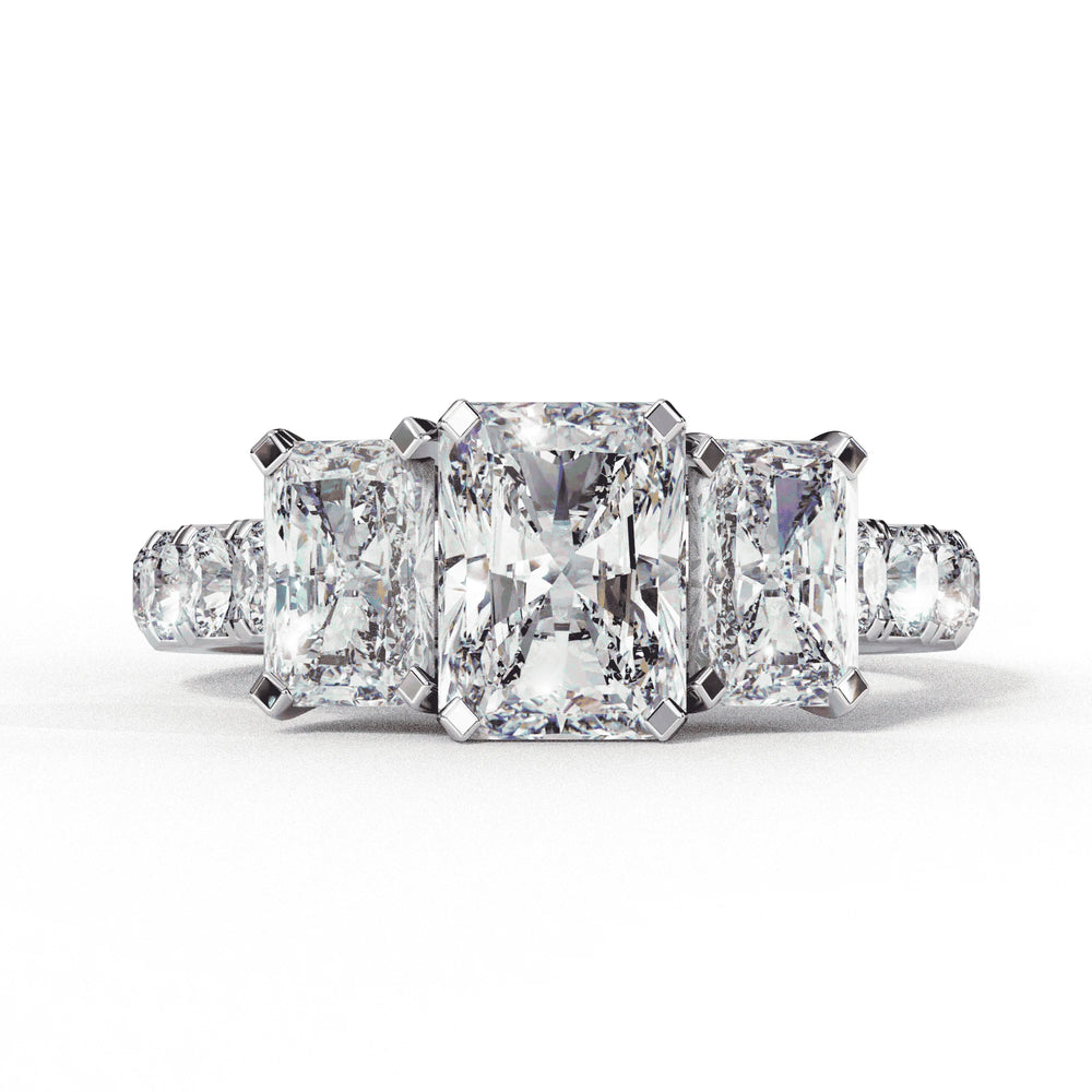 Diamond Ring for Women | Radiant Accent Ring | Ozziva