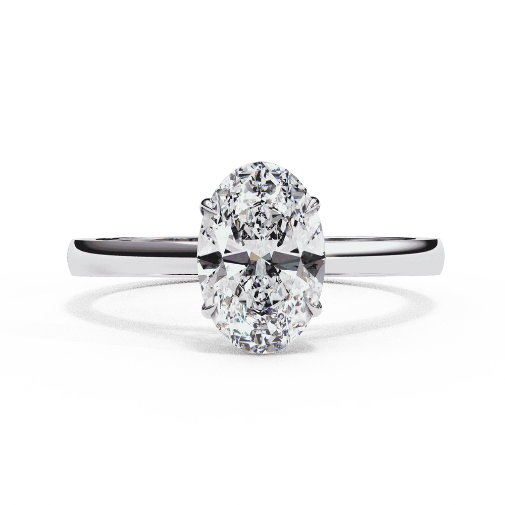 Diamond Engagement Ring | Oval Solitaire | Ozziva