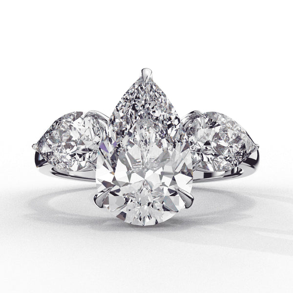 Diamond Engagement Ring | Three Stone Ring | Ozziva