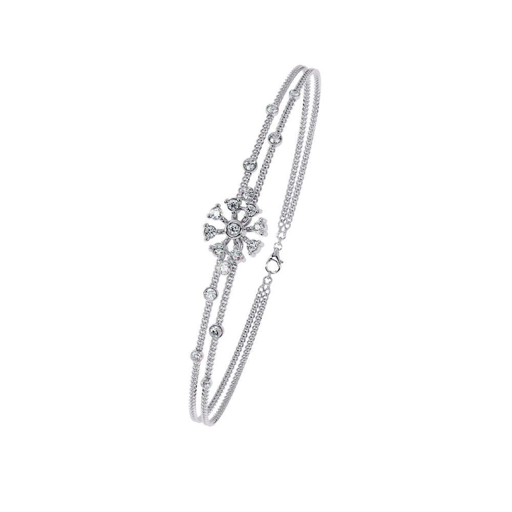 Gold Diamond Bangle for Women | Sleek Bangle | Ozziva