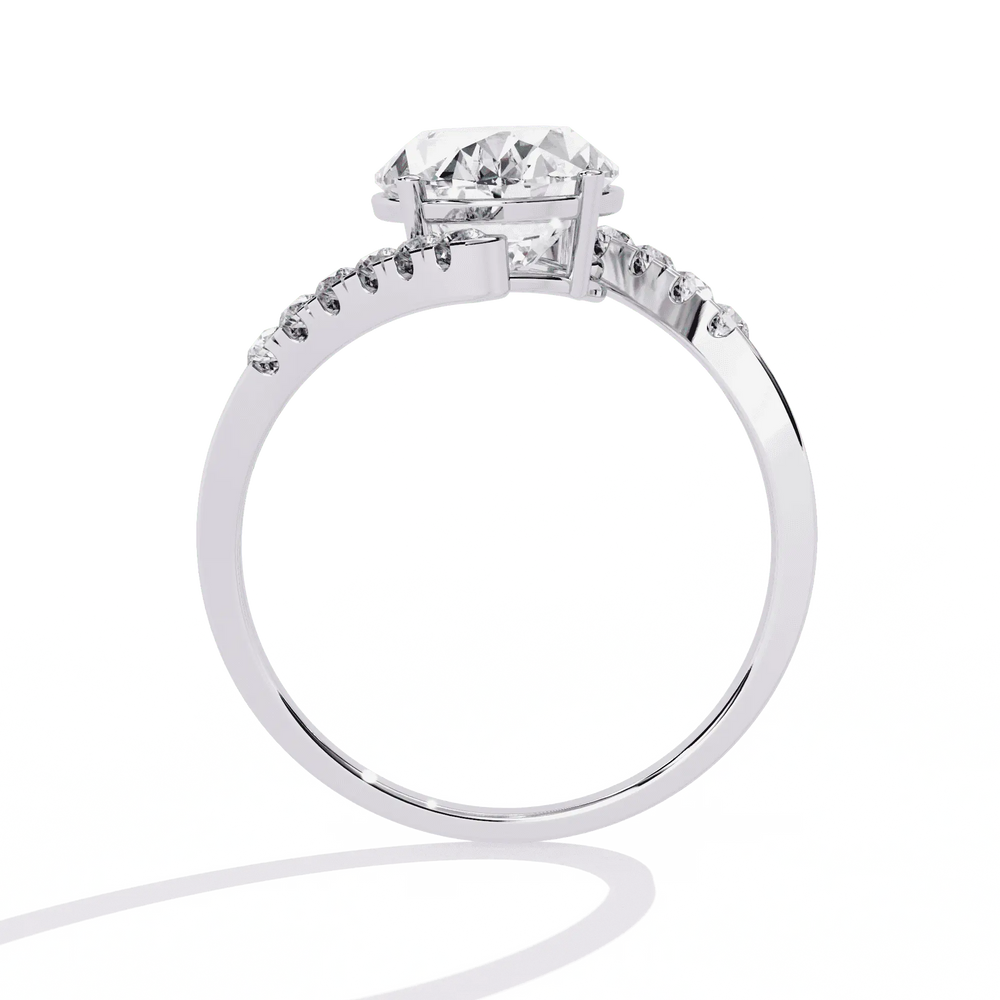Diamond Ring for Women | Oval Bypass Ring | Ozziva
