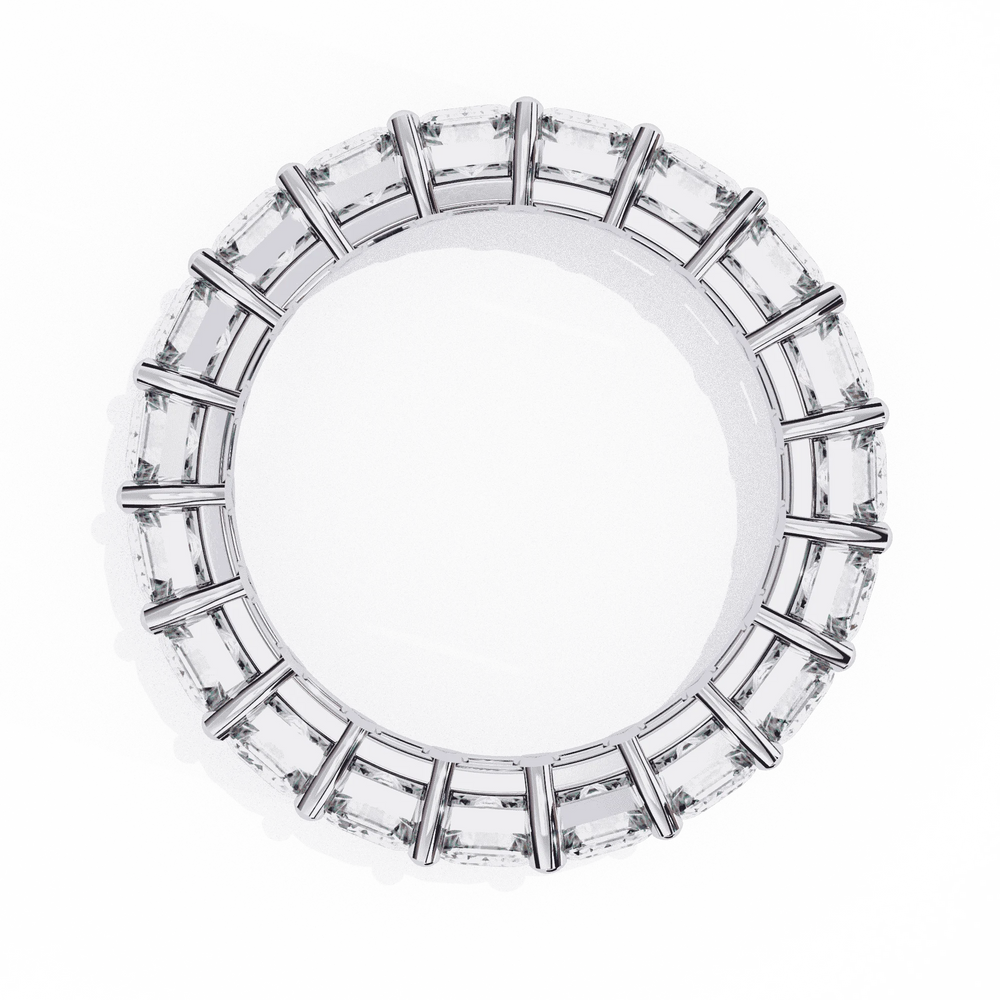 Diamond Eternity Ring | Emerald Cut Band | Ozziva