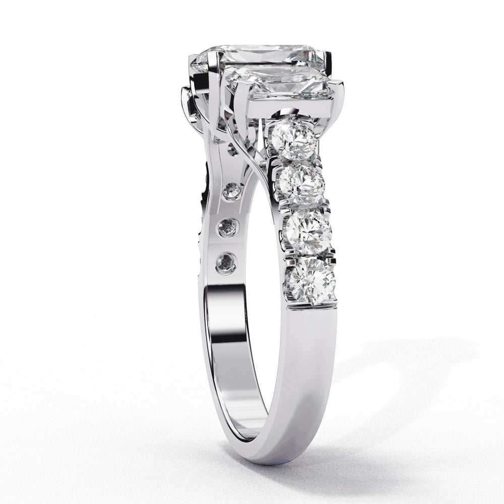 Diamond Ring for Women | Radiant Accent Ring | Ozziva