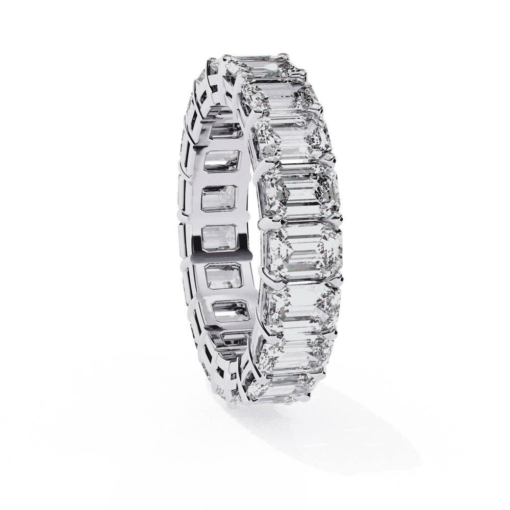 Diamond Eternity Ring | Emerald Cut Band | Ozziva