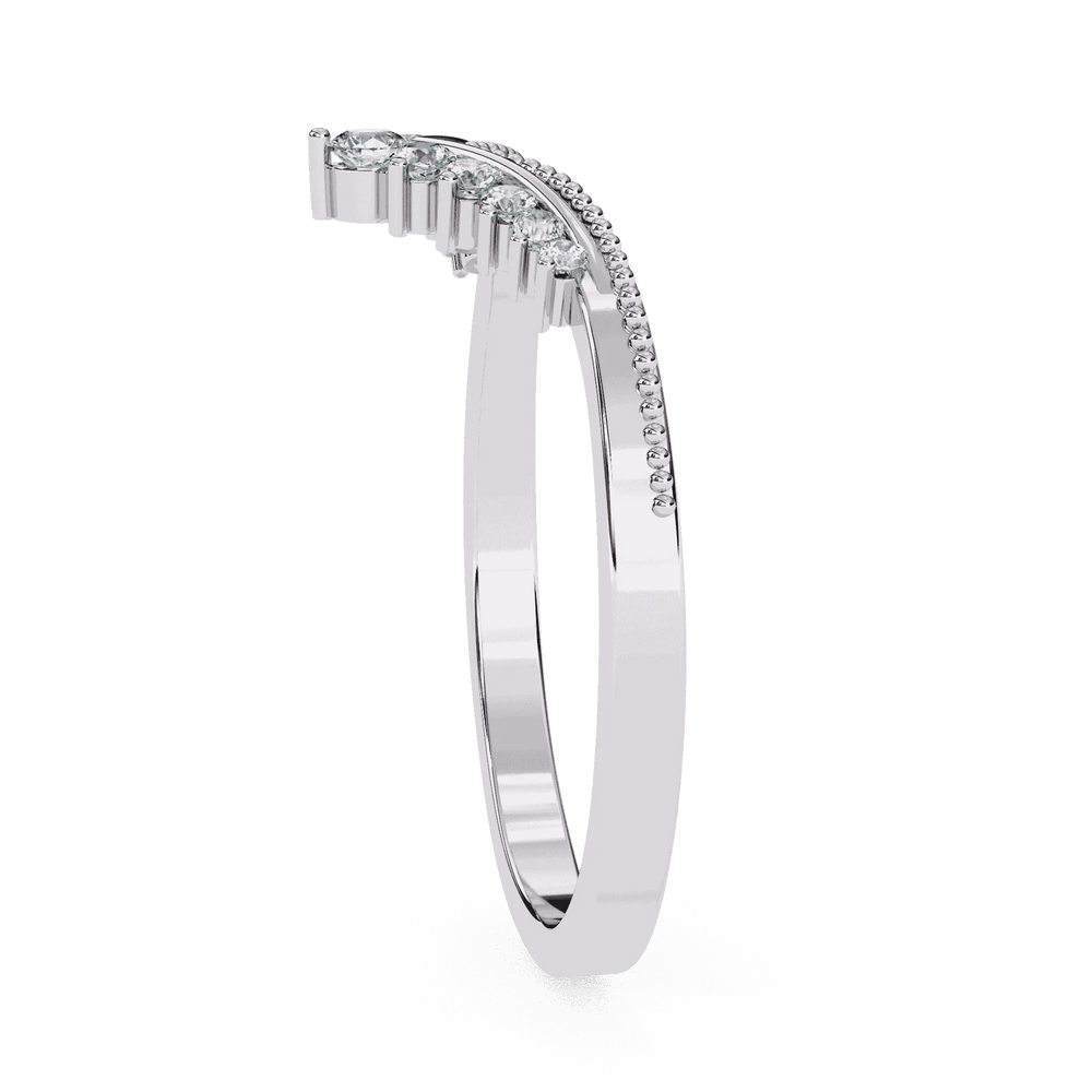 Diamond Wedding Band | Crown Diamond Ring | Ozziva