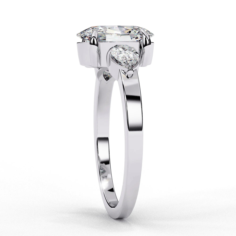Diamond Engagement Ring | Oval Three Stone | Ozziva