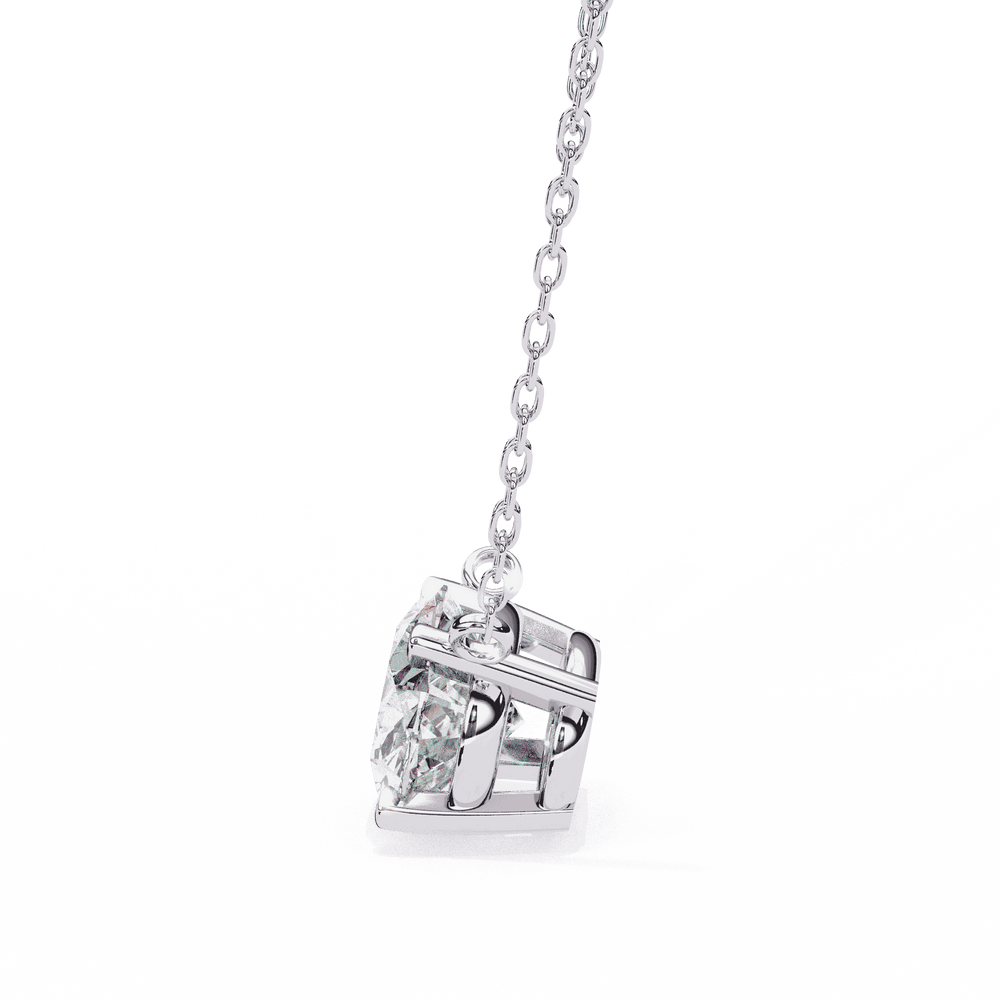 Diamond Pendant Necklace | Oval Diamond Pendant | Ozziva