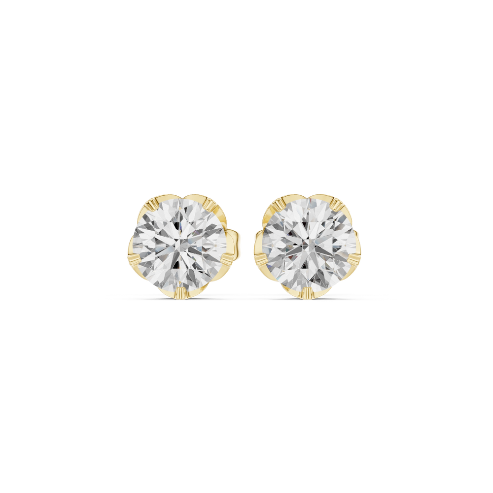 Diamond Stud Earrings | Minimal Diamond Studs | Ozziva