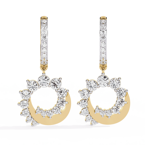 Diamond Hoop Earrings | Elegant Hoops | Ozziva