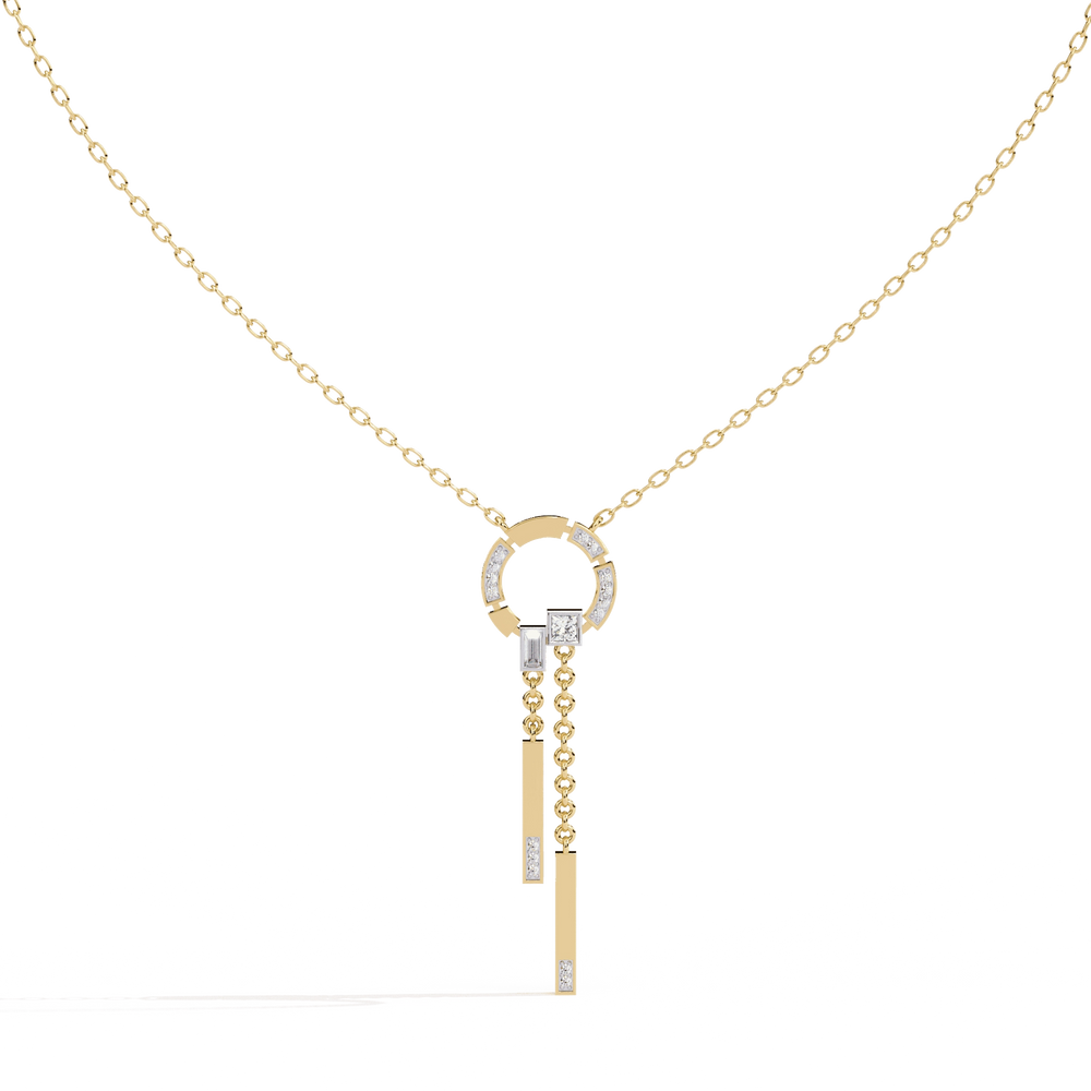 Diamond Necklace for Women | Circle Necklace | Ozziva