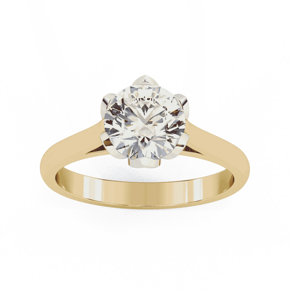 Diamond Ring for Women | Floral Round Ring | Ozziva