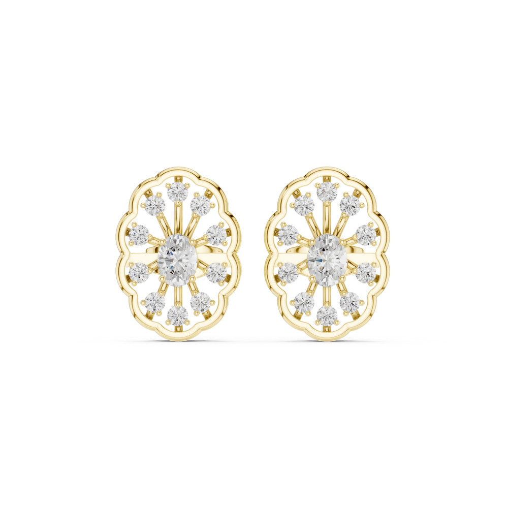 Diamond Stud Earrings | Classic Diamond Stud | Ozziva