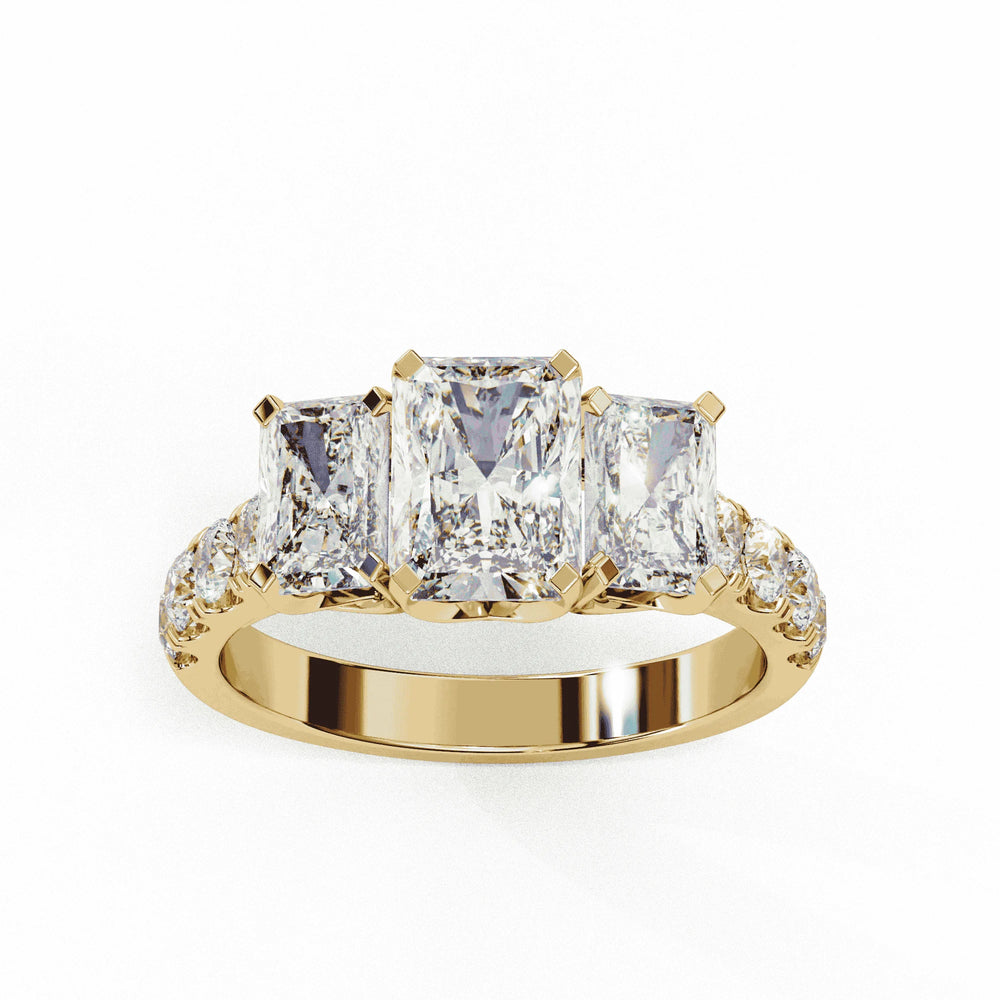Diamond Ring for Women | Radiant Accent Ring | Ozziva