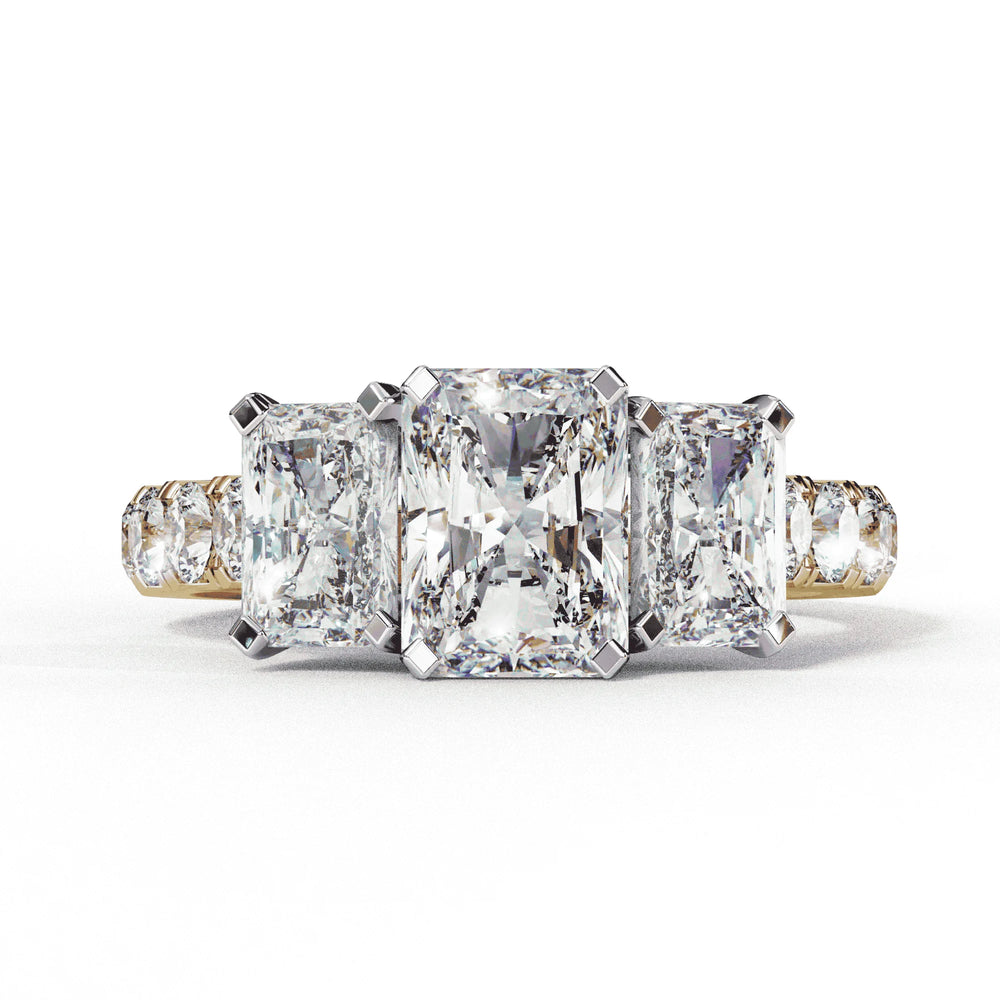 Diamond Ring for Women | Radiant Accent Ring | Ozziva