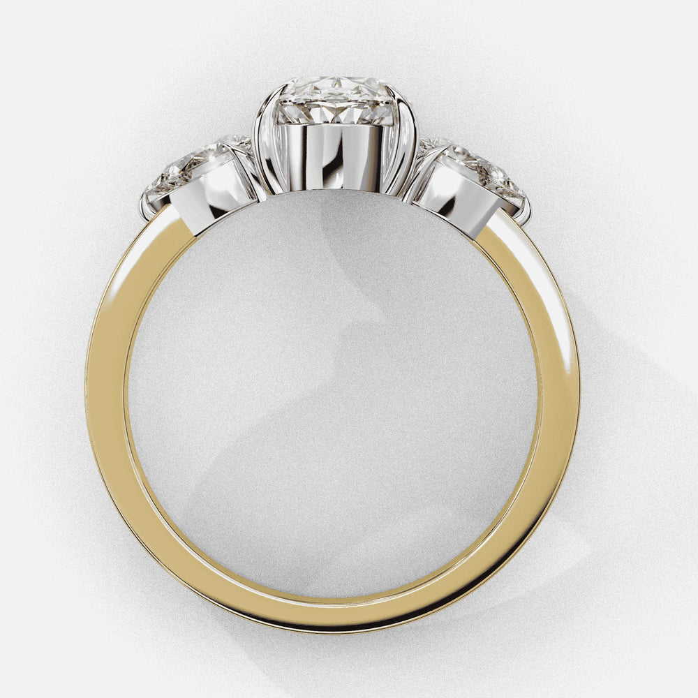 Diamond Engagement Ring | Oval Three Stone | Ozziva