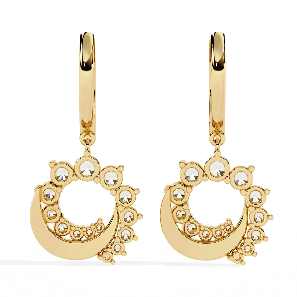 Diamond Hoop Earrings | Elegant Hoops | Ozziva