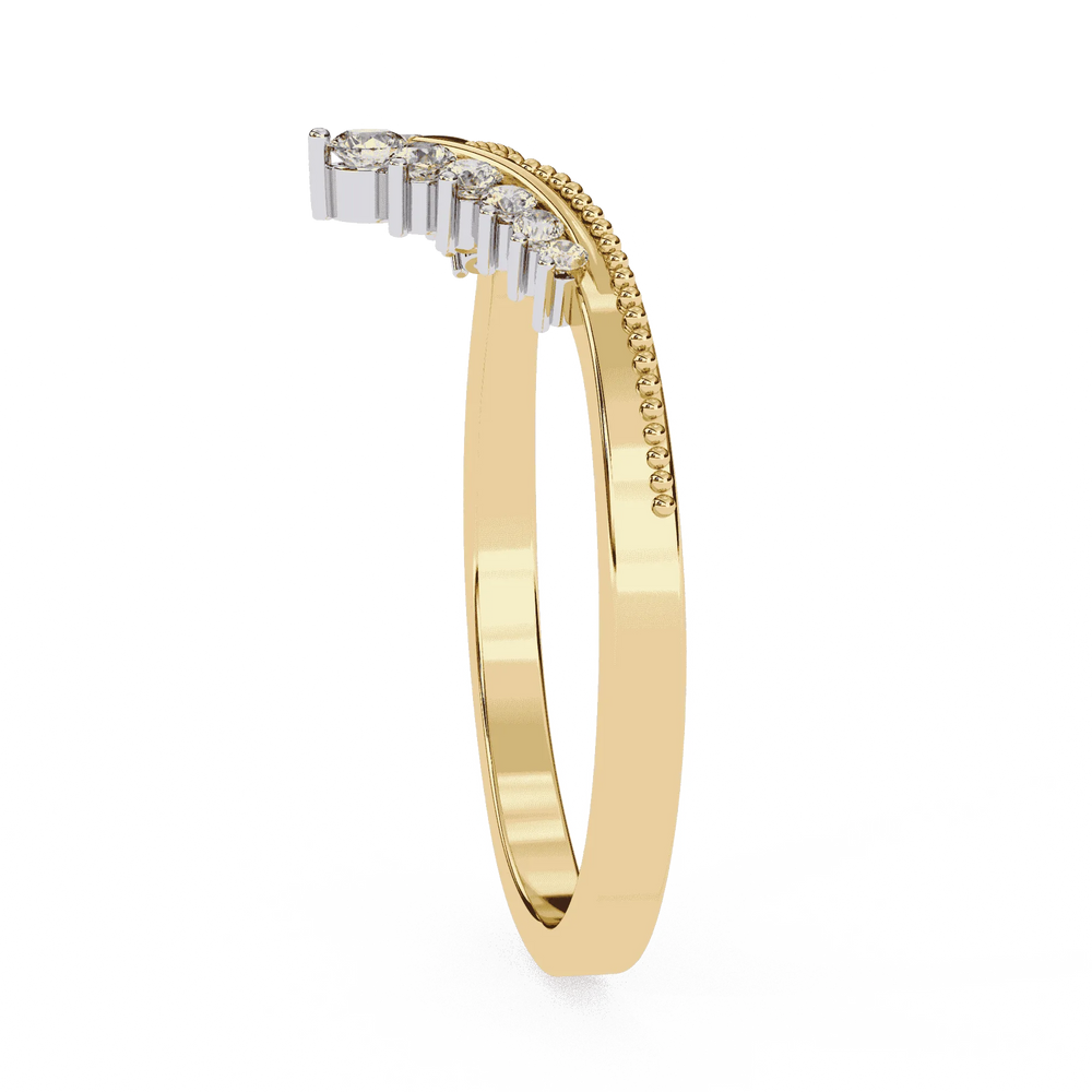 Diamond Wedding Band | Crown Diamond Ring | Ozziva