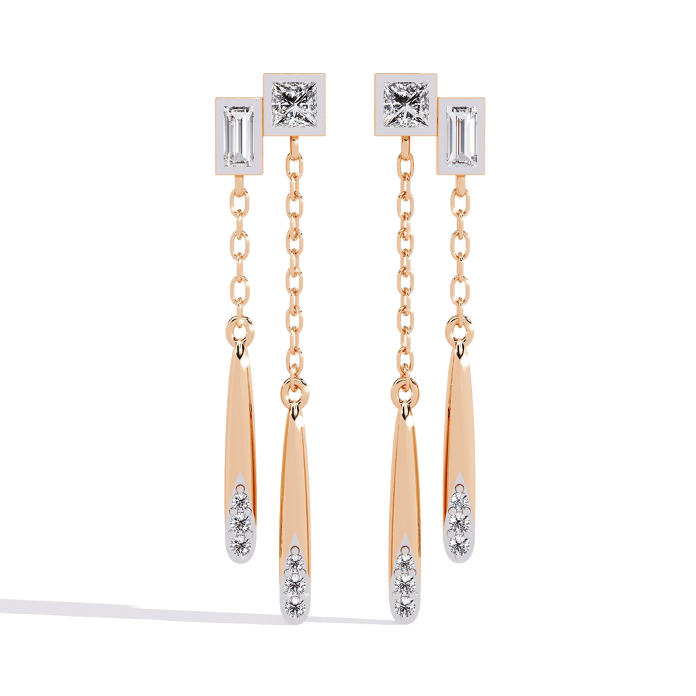 Diamond Drop Earrings | Refined Drops | Ozziva