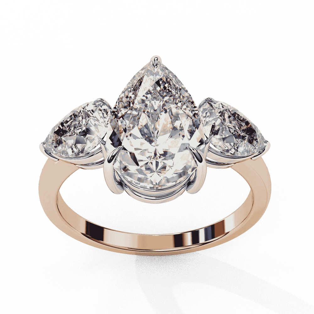 Diamond Engagement Ring | Three Stone Ring | Ozziva