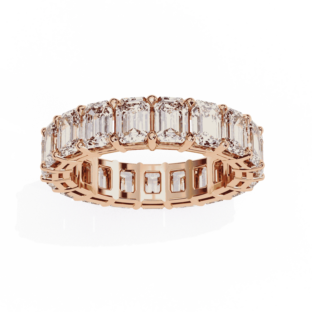 Diamond Eternity Ring | Emerald Cut Band | Ozziva