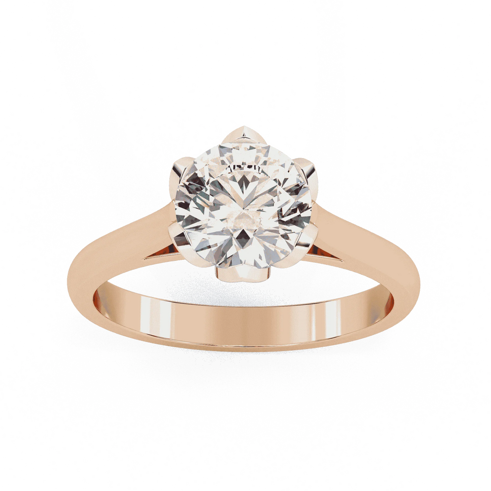 Diamond Ring for Women | Floral Round Ring | Ozziva