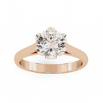Diamond Ring for Women | Floral Round Ring | Ozziva